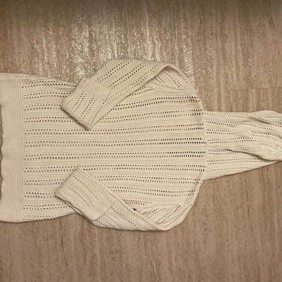 Bamboo Trader knitted beige sweater/ hooded size medium - Picture 8 of 10